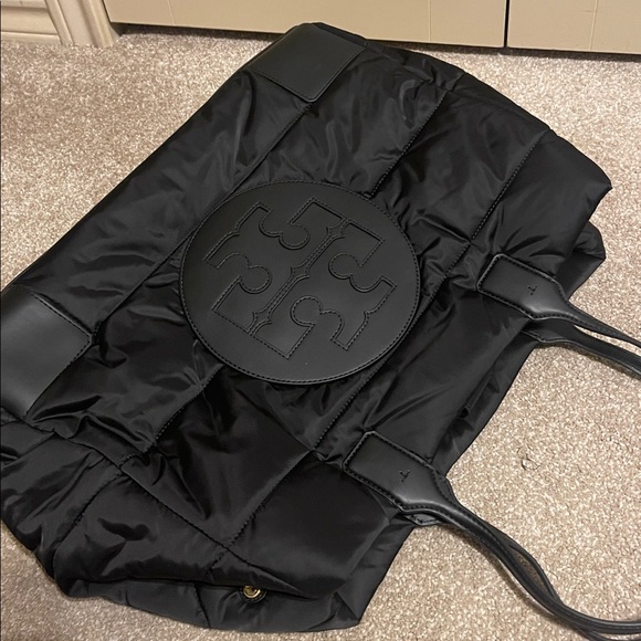 Tory Burch Ella Puffer Tote NEW in Black - Picture 7 of 10